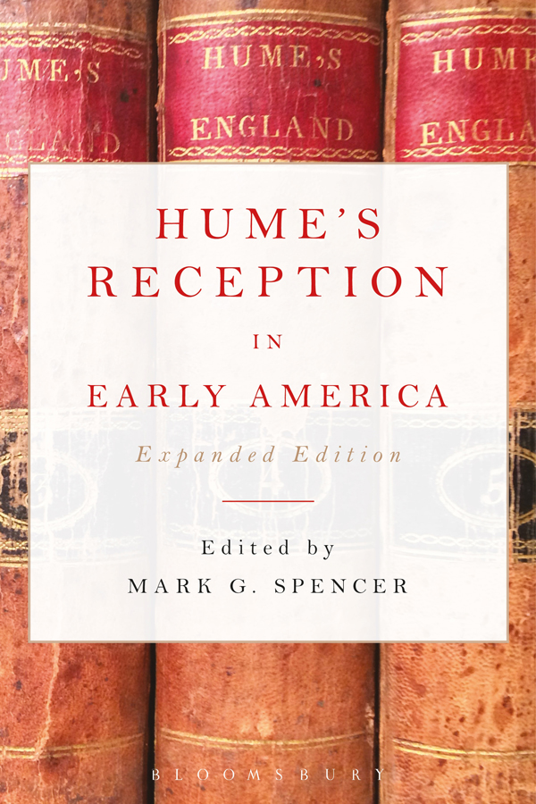 Humes Reception in Early America Expanded Edition Also available from - photo 1