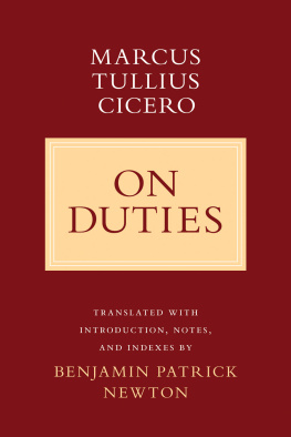 Marcus Tullius Cicero - On Duties