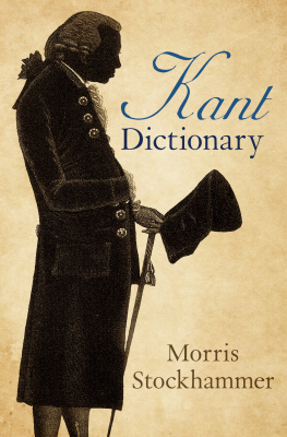 Morris Stockhammer - Kant Dictionary