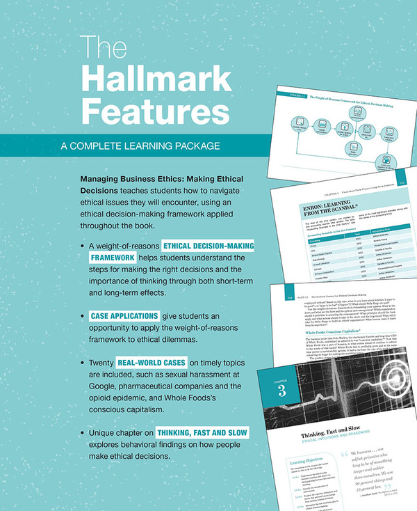 The Hallmark Features A complete learning package Managing Business Ethics - photo 2