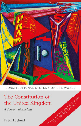 Peter Leyland The Constitution of the United Kingdom