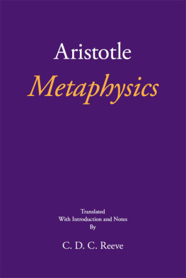 Aristotle Metaphysics