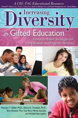 Monique Felder - Increasing Diversity in Gifted Education: Research-Based Strategies for Identification and Program Services