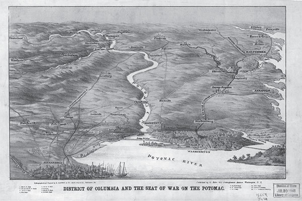 District of Columbia and the Seat of War on the Potomac provides a birds-eye - photo 4