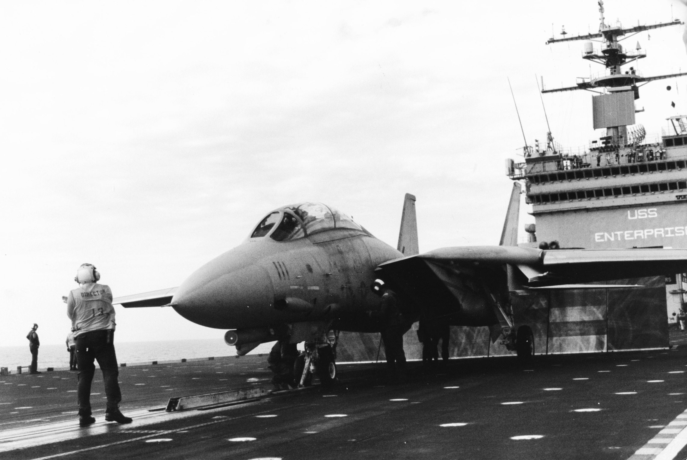 Me in the cockpit of an F-14 Tomcat ready to launch off the deck of the USS - photo 2