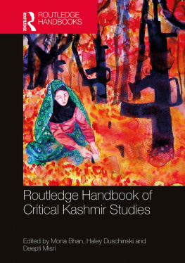 Mona Bhan - Routledge Handbook of Critical Kashmir Studies