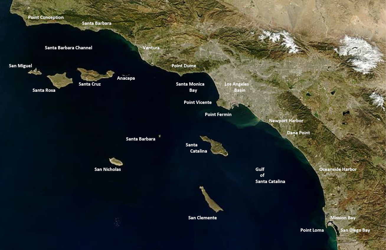 The California Bight NASA with labels added by the author Venturas Advice - photo 3