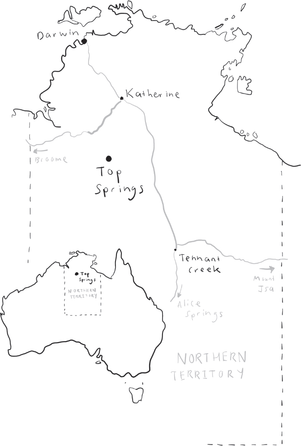 A map of the Northern Territory showing the location of Top Springs I only - photo 2