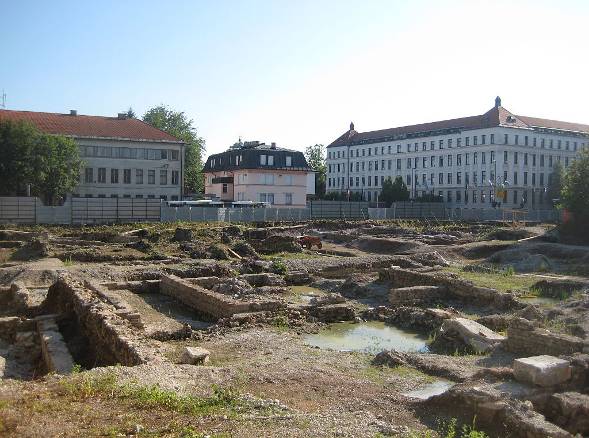 Roman ruins at Ljubljana Slovenia believed by some to be the site of ancient - photo 14