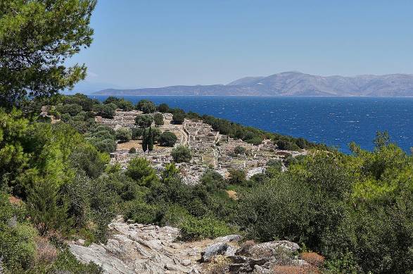 The site of ancient Rhamnous a Greek city in Attica overlooking the Euboean - photo 15