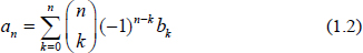 which can be written also as The symmetric version of the binomial transform - photo 7