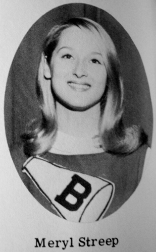 Photo of Meryl Streep as a cheerleader from the 1966 Bernards High School - photo 1