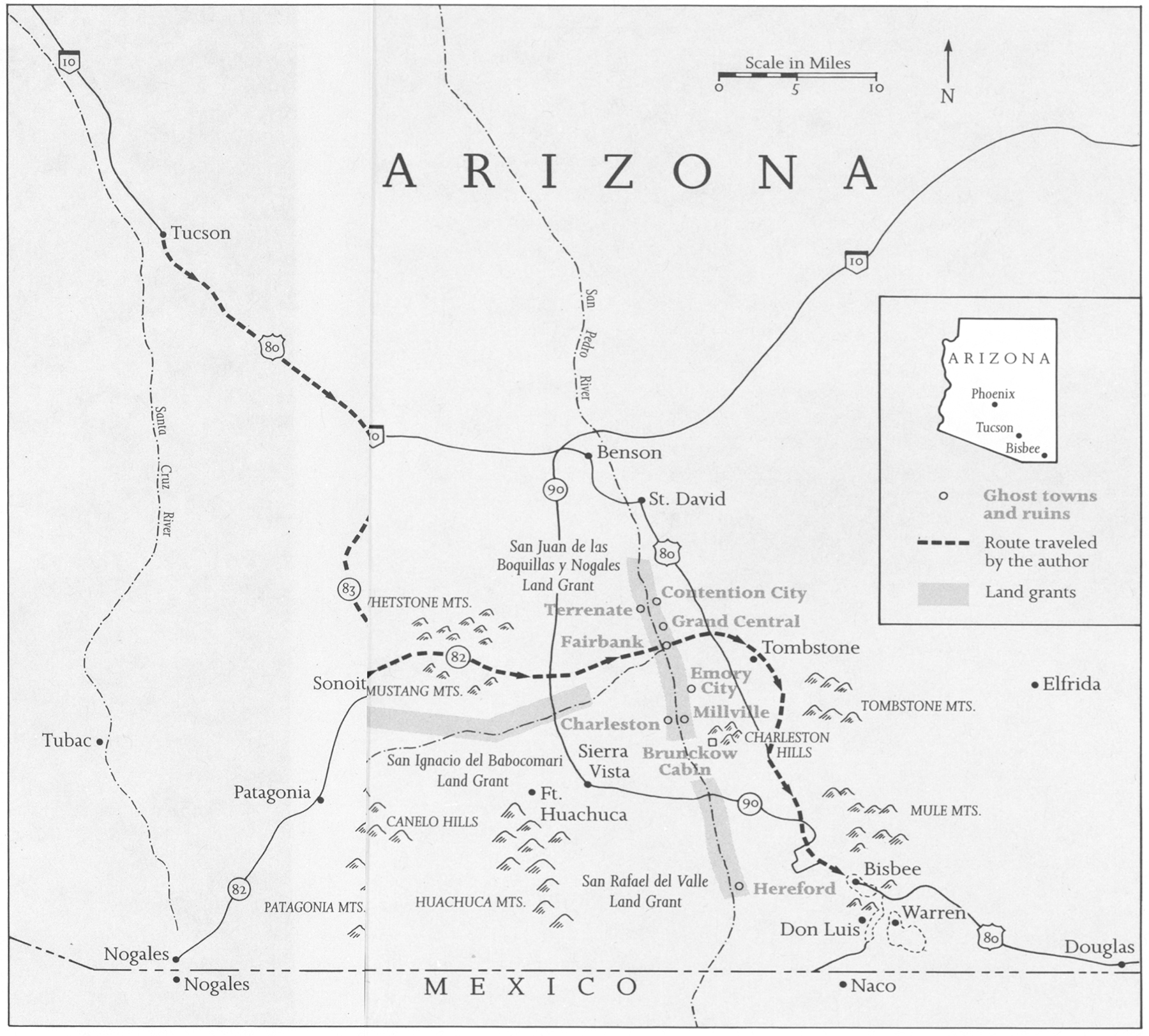 Map of Southeastern Arizona 1 I t is July 20 1989 early afternoon monsoon - photo 2