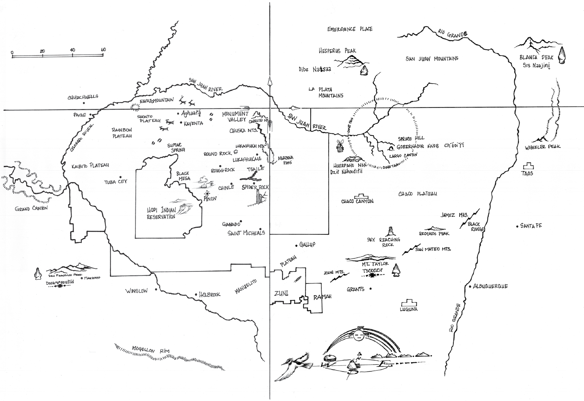 Map of Din Bikyh Navajo Country Courtesy of Nolan Karras James Frontier - photo 5