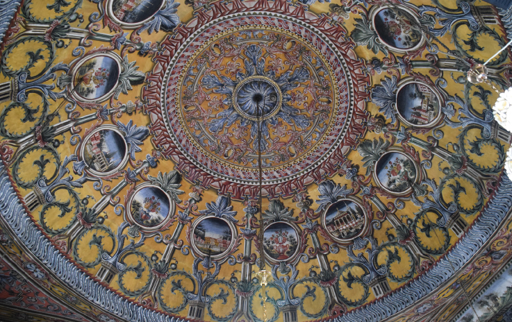 Stunning painted detail of the Ali Pasha Mosques dome in Tetovo Tomb of - photo 15