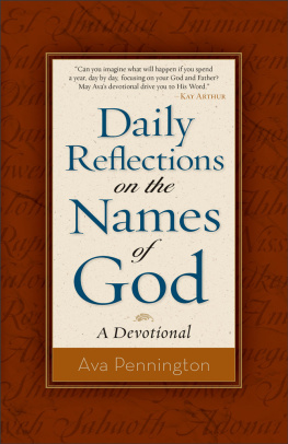 Ava Pennington - Daily Reflections on the Names of God: A Devotional