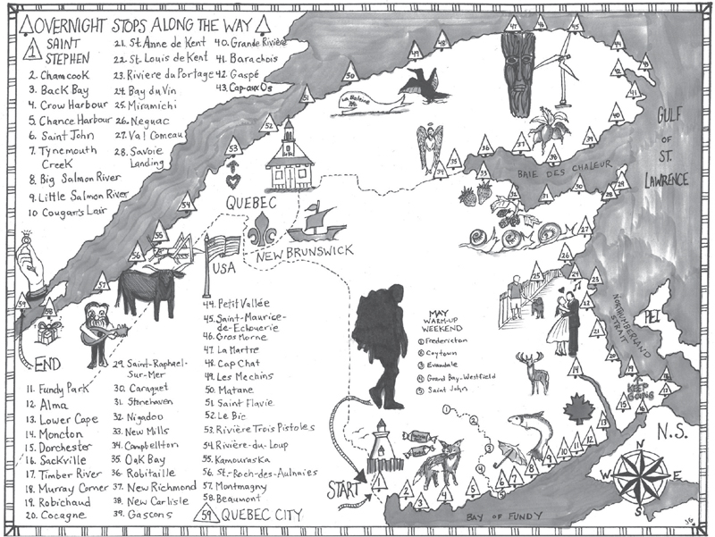 Map by Jan Garrison My planning for the trip looked like this mapping out my - photo 3