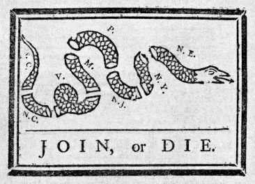 Join or Die the well-known Benjamin Franklin cartoon published in his - photo 3