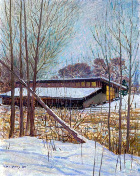 Earl Jones Barn Office in the Winter 1985 Oil on canvas The walls of - photo 4