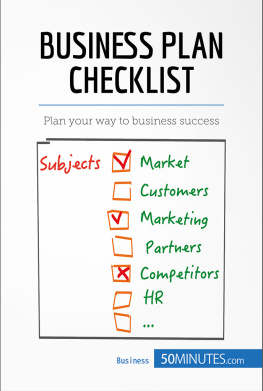 . 50MINUTES - Business Plan Checklist: Plan your way to business success