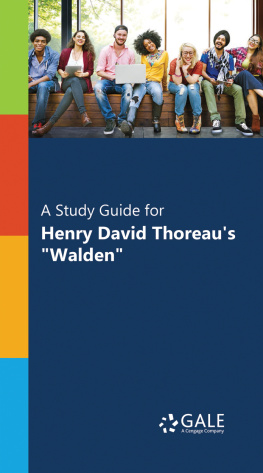 Gale A Study Guide for Henry David Thoreaus Walden