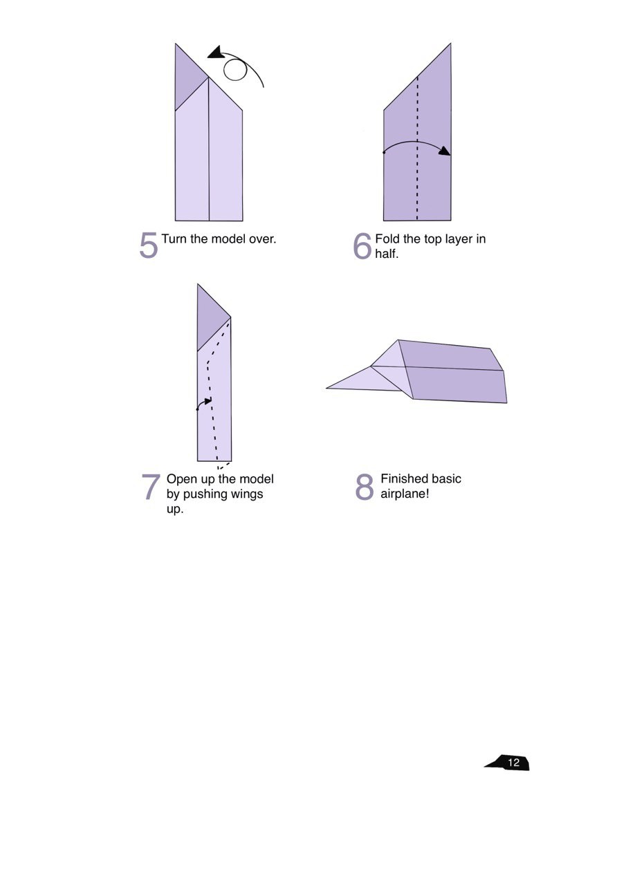 Paper Airplane Book Learn How To Create Paper Airplanes Step By Step with this origami book for childrens - photo 9