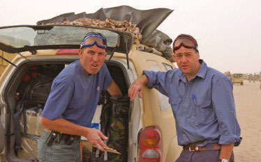 Jeremy Cook of the BBC and his Australian cameraman Andy Hibbert pose at the - photo 13