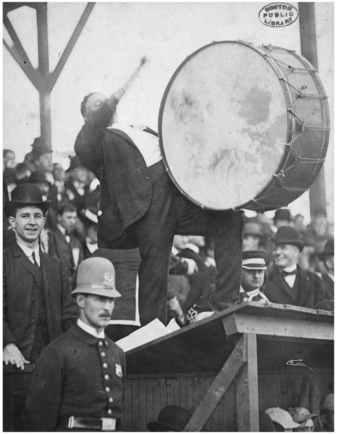 The Royal Rooters watch a foul ball at the Huntington Avenue Grounds during the - photo 1