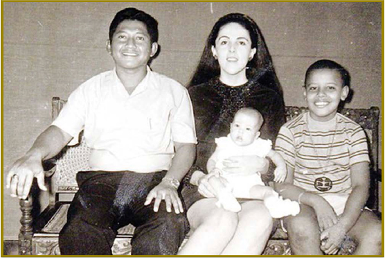 This undated photo shows Barack Obama right with his mother half-sister and - photo 6