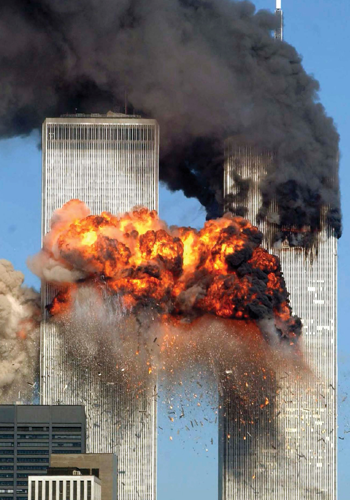 After two hijacked airplanes slammed into the twin towers in New York on - photo 4