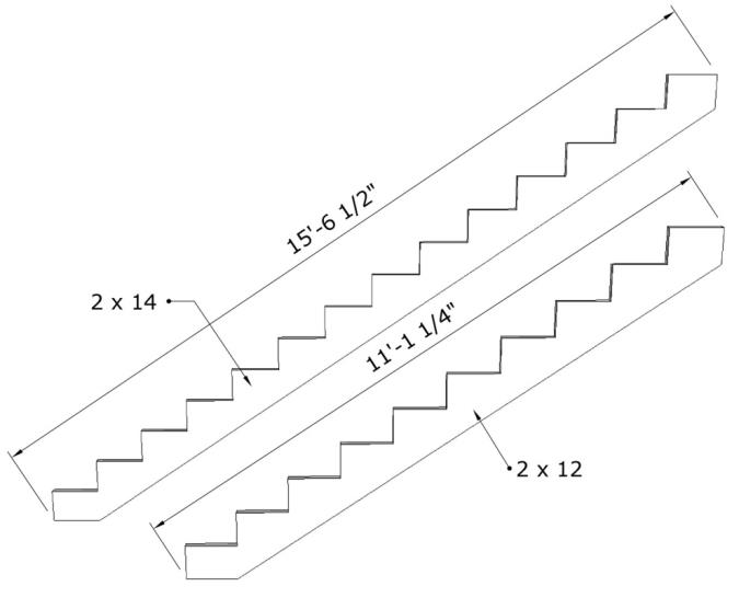 Stair stringers longer than 10 feetmight require supporting walls 2 x 4 can - photo 7