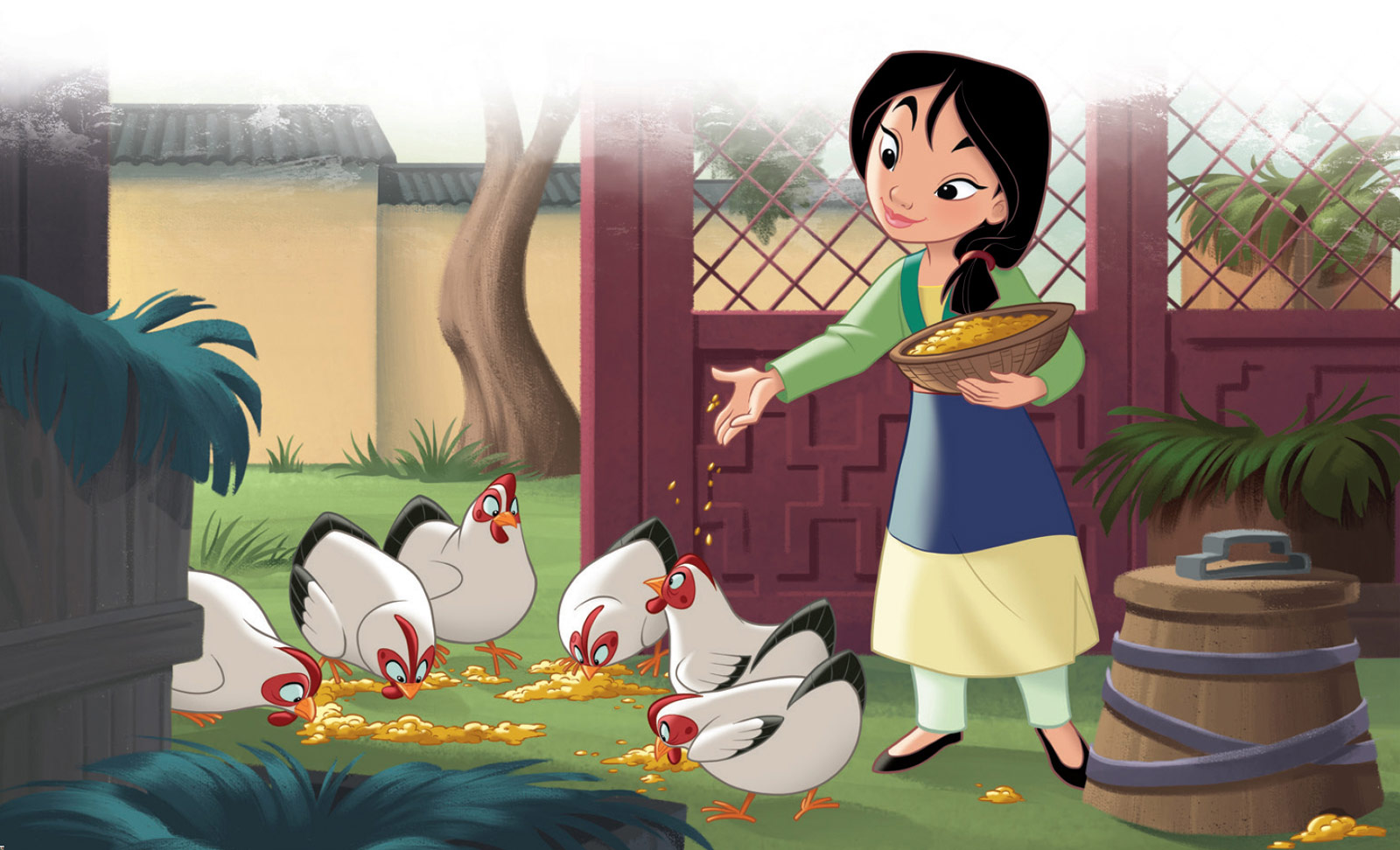 Mulan skipped over the last few garden stones and leaped up the steps of her - photo 4