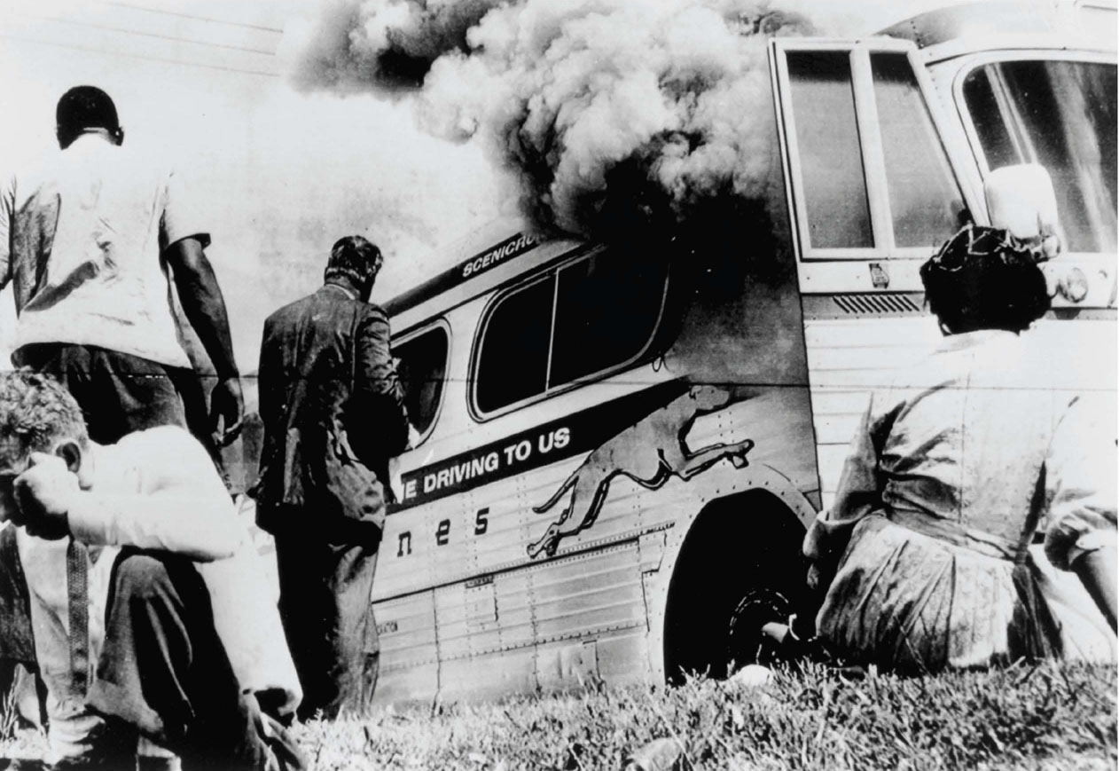 The Freedom Riders escaped the bus but many suffered from smoke inhalation On - photo 5