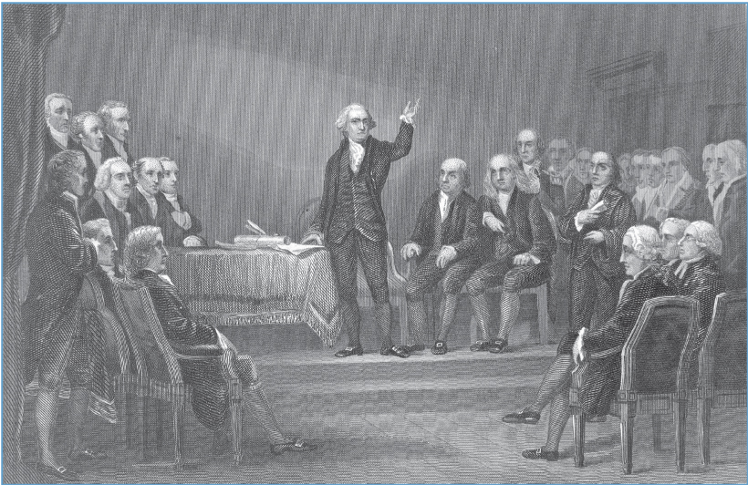 Future first President George Washington 178997 presides over the - photo 4