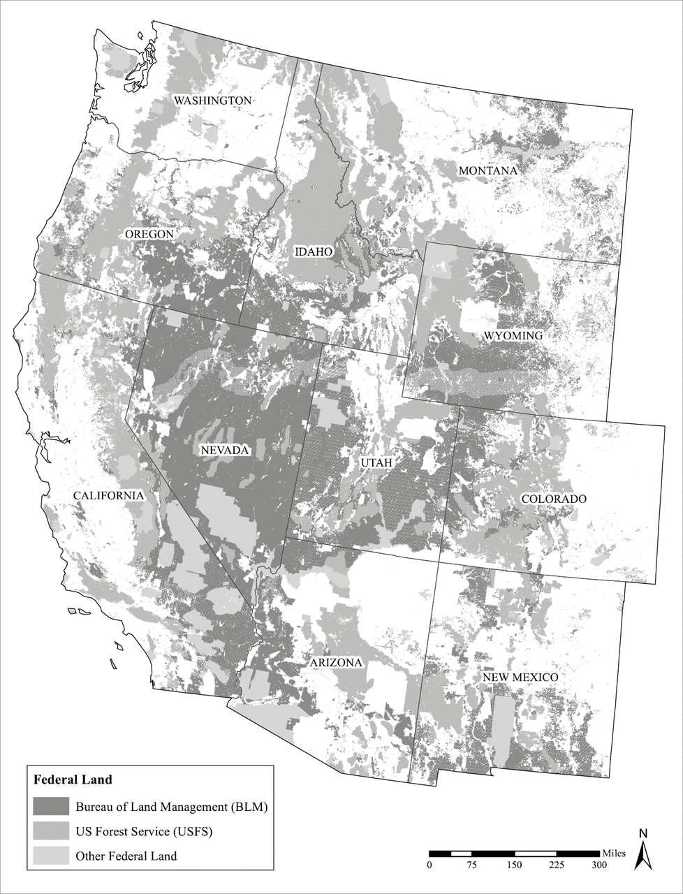 Figure 01 Federal Land in the West The federal government owns roughly half - photo 3