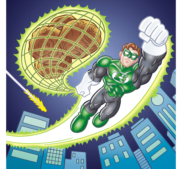 Green Lantern quickly created a large net with his ring He flew through the - photo 6