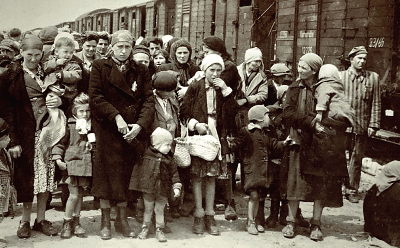 Jewish women and children arriving at Auschwitz-Birkenau a concentration camp - photo 3