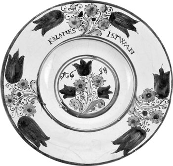 This beautiful Haban faience ceramic plate was handcrafted by Hutterites in the - photo 4