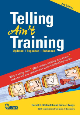 Harold D. Stolovitch - Telling Aint Training 2nd Edition