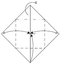 Fold the left and right corners to the center Unfold Fold the bottom corner - photo 20