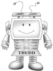 Hiya My name Thudd Best robot friend of Drewd Thudd know lots of stuff Why - photo 2