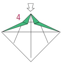 Push the top corner down and squash fold Mountain fold the bottom half - photo 15