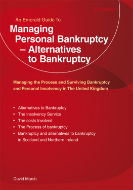 David Marsh - Managing Personal Bankruptcy - Alternatives to Bankruptcy