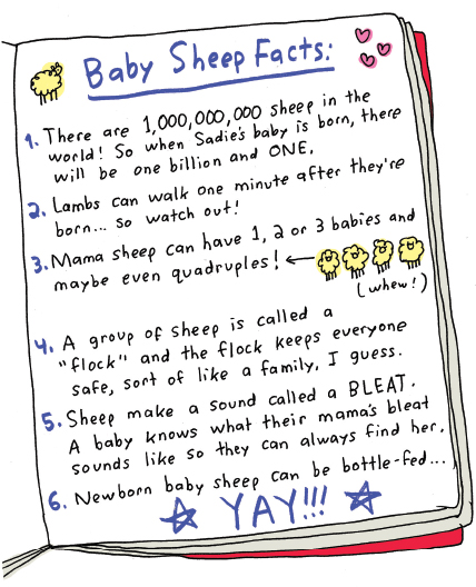 Aunt Bee even said I could name the baby So I wrote down a couple of ideas - photo 17