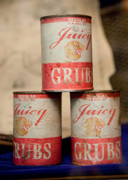 S OME Juicy Grub tins from the old days They are empty but if you lick the - photo 12