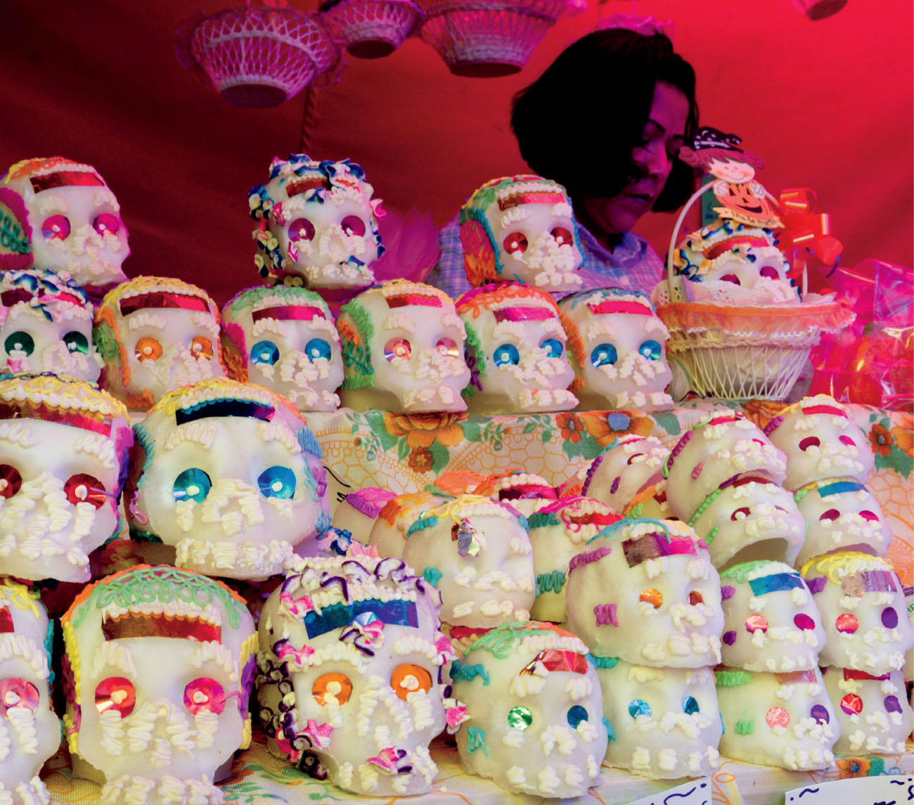 Stalls offer sugar skulls for people to give as gifts SUGAR SKULLS For the - photo 6