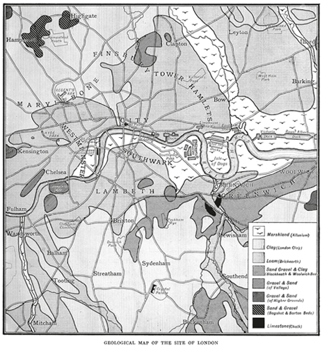 Geological map of early London Courtesy of Bishopsgate Institute AD 43 - photo 4