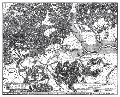 Physiographical map of the London district in Roman times Authors collection - photo 5