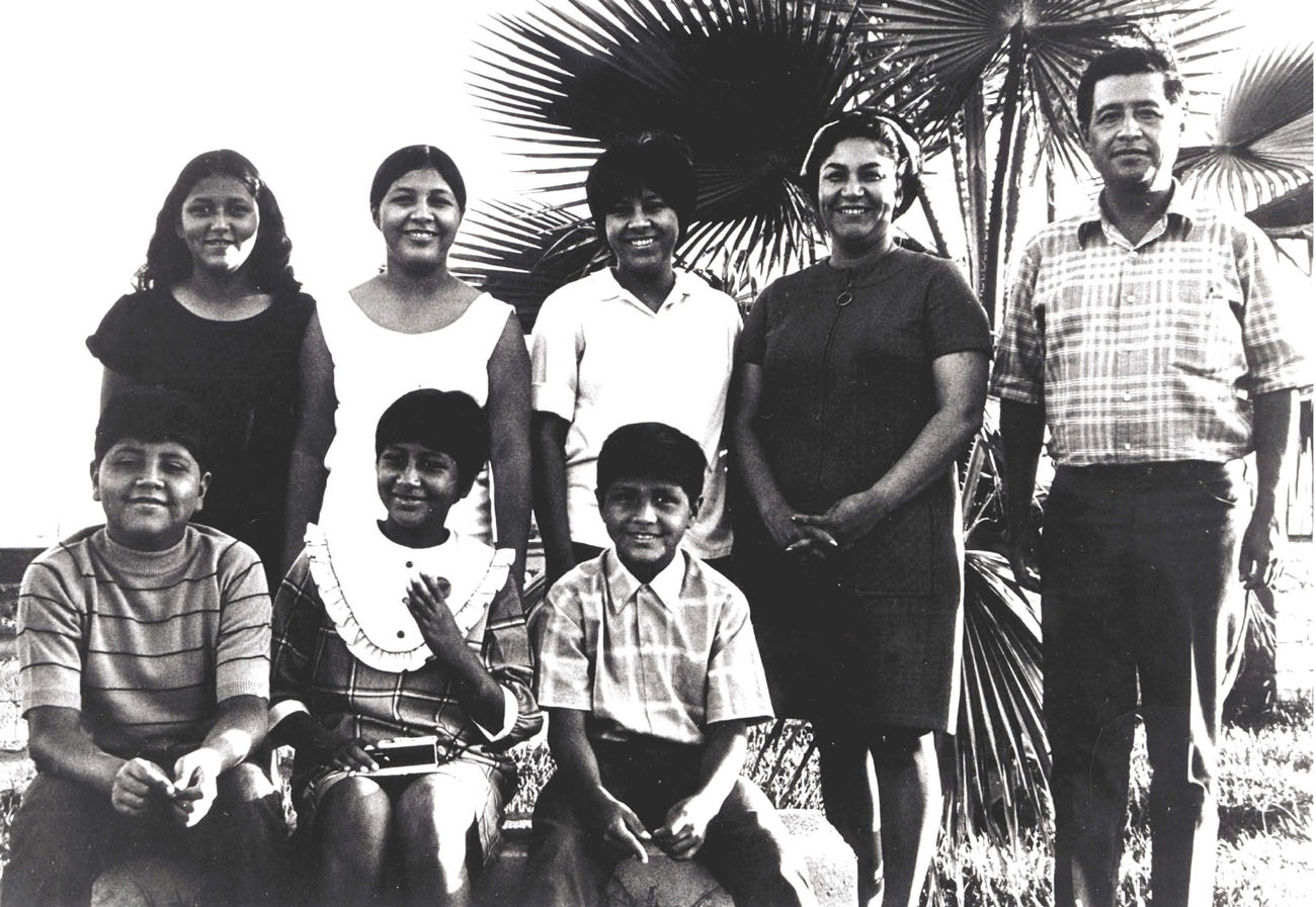 Cesar and his wife Helen right with six of their eight children in 1969 2 - photo 3