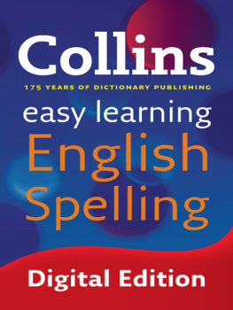 Collins Collins Easy Learning English Spelling